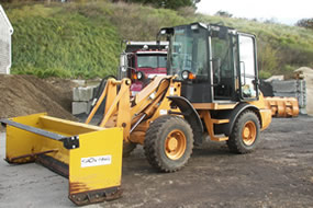 Loader with Snow Pusher